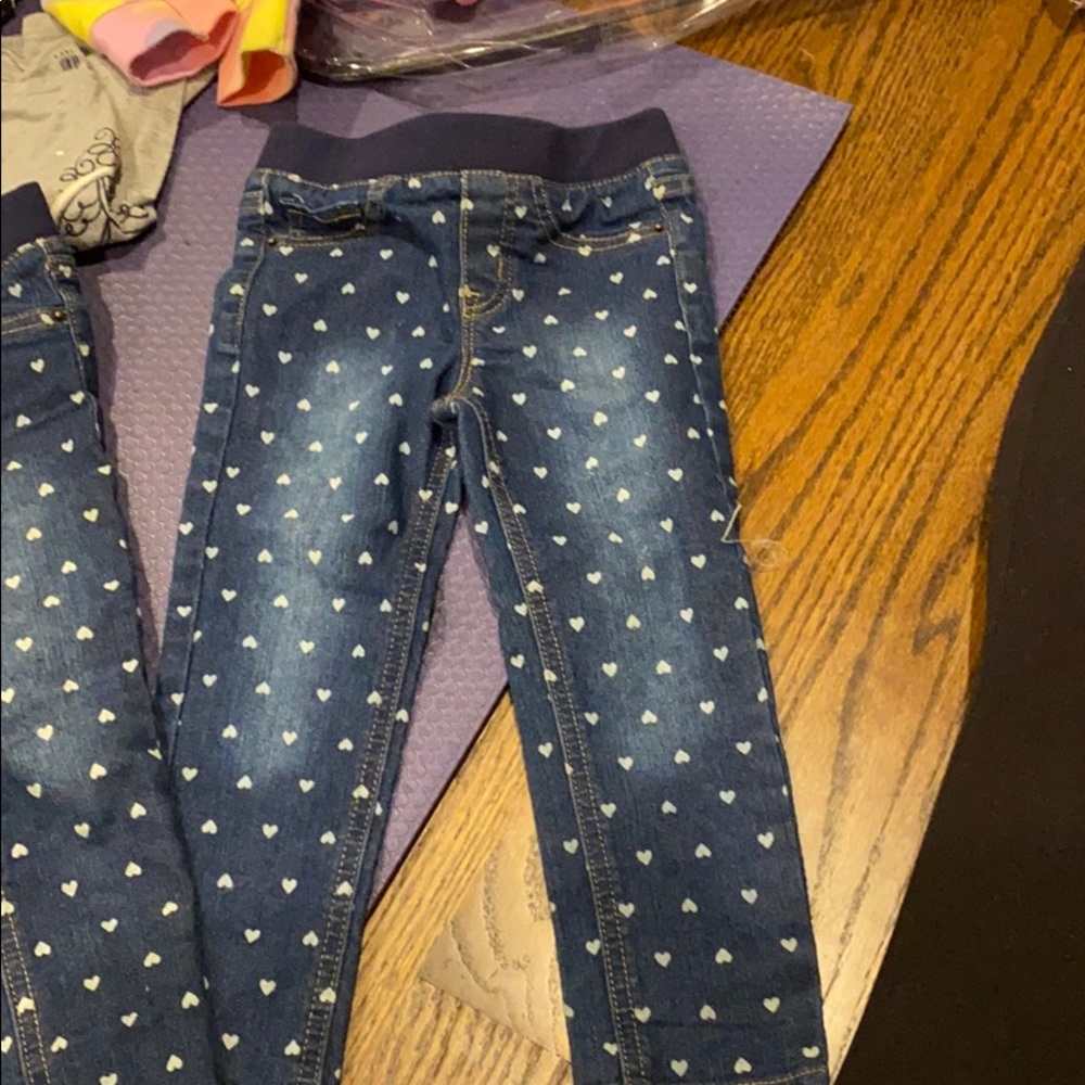 Cat & Jack 3T jeans with hearts.